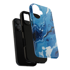 Blue Ocean Wave Marble - Tough Guard Apple iPhone Case