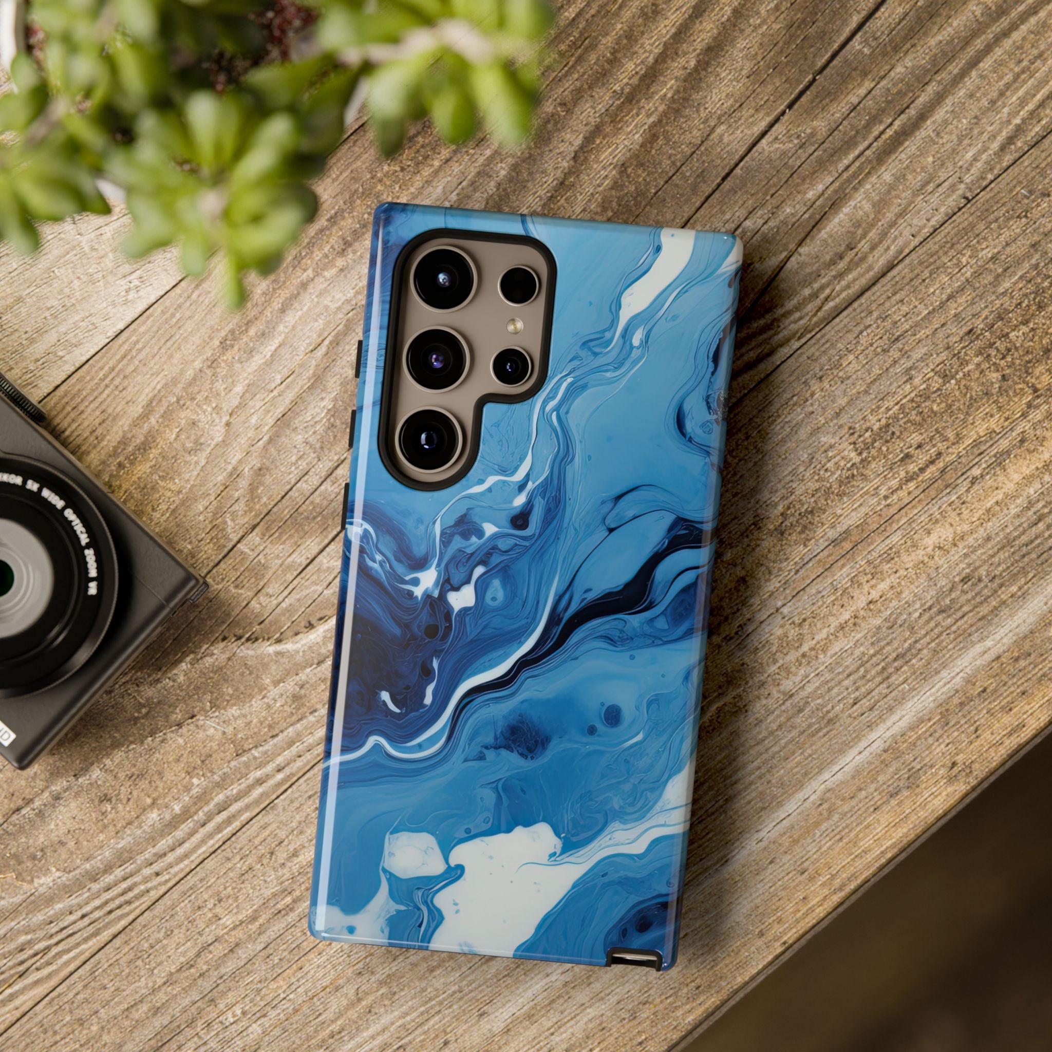 Blue Ocean Wave Marble - Tough Guard Samsung Galaxy Case