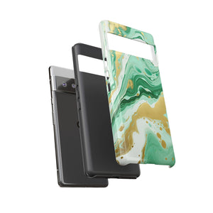 Emerald Gold Marble - Tough Guard Google Pixel Case