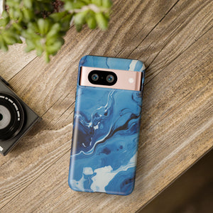 Blue Ocean Wave Marble - Tough Guard Google Pixel Case