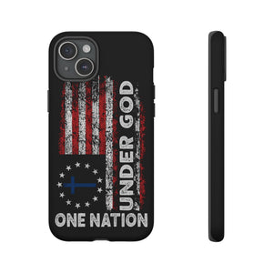 One Nation Under God American Flag - Tough Guard Apple iPhone Case