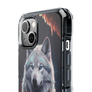 Majestic Guardian Wolf - Magnetic Crystal Guard Apple iPhone Case