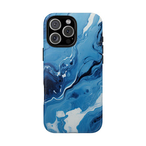Blue Ocean Wave Marble - Tough Guard Apple iPhone Case