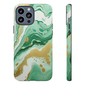 Emerald Gold Marble - Tough Guard Apple iPhone Case