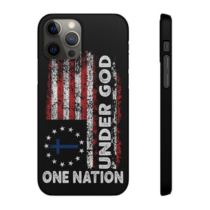 One Nation Under God American Flag - Snap Case Apple iPhone Case