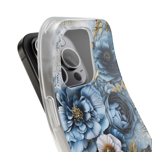 Blooming Blue Floral Bouquet Flexi Case - Apple iPhone Case