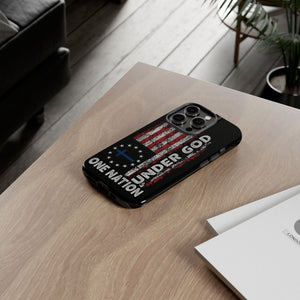 One Nation Under God American Flag - Tough Guard Apple iPhone Case