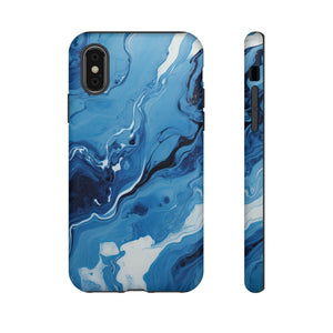 Blue Ocean Wave Marble - Tough Guard Apple iPhone Case
