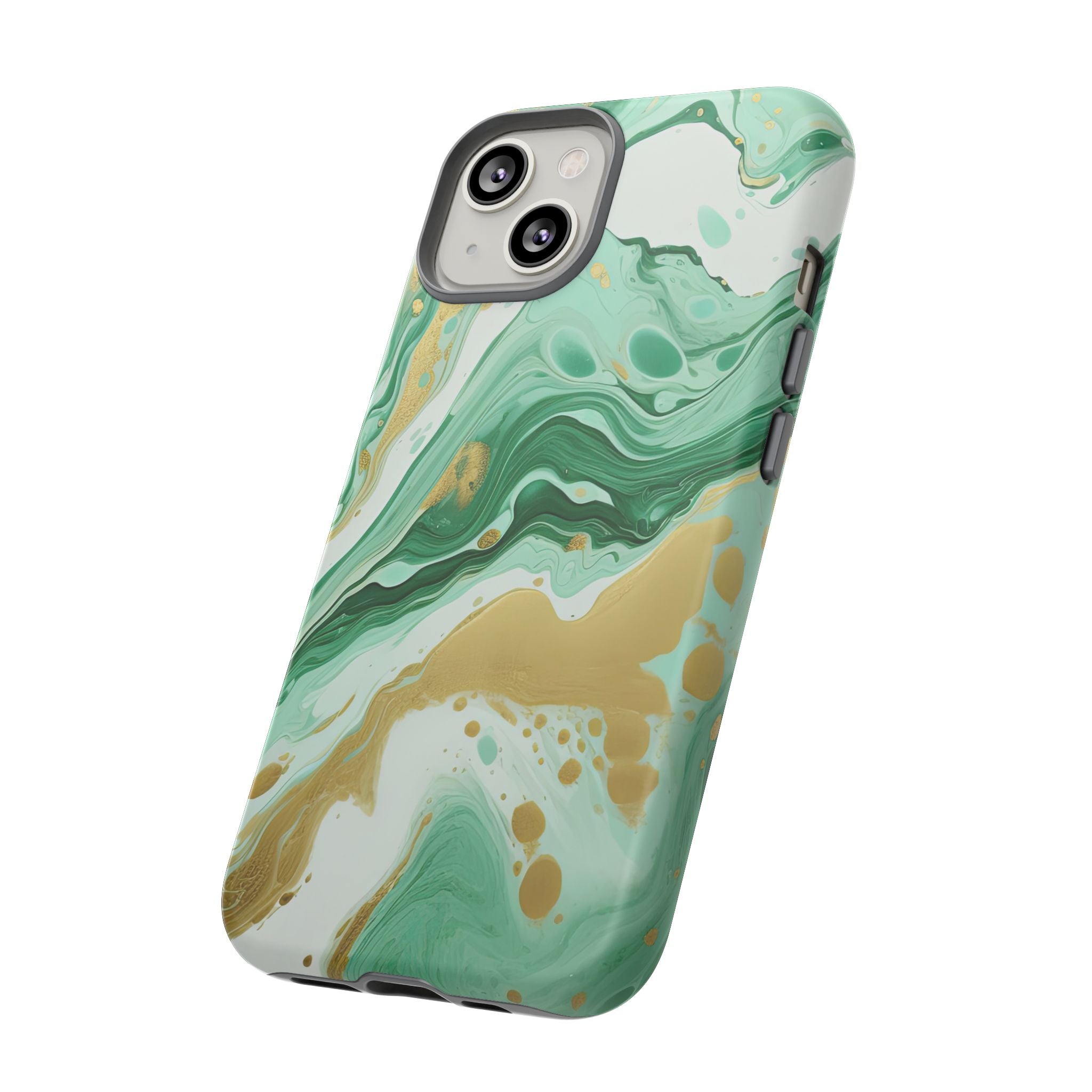 Emerald Gold Marble - Tough Guard Apple iPhone Case