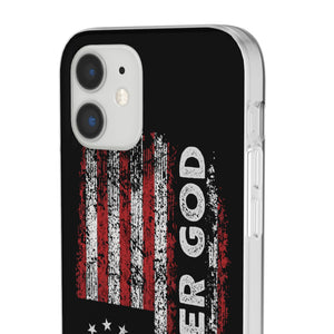 One Nation Under God American Flag - Flexi Case Apple iPhone Case