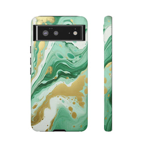 Emerald Gold Marble - Tough Guard Google Pixel Case