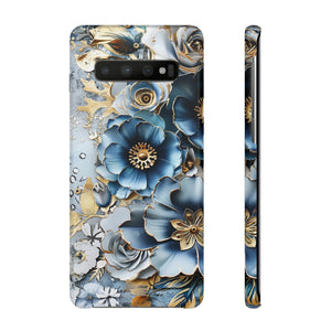 Blue Blooming Flowers Snap Case - Samsung Galaxy Case