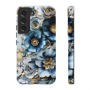Blue Blooming Flowers - Tough Guard Samsung Galaxy Case