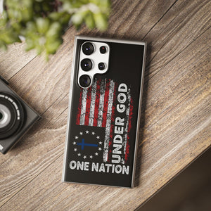 One Nation Under God American Flag - Flexi Case Samsung Galaxy Case