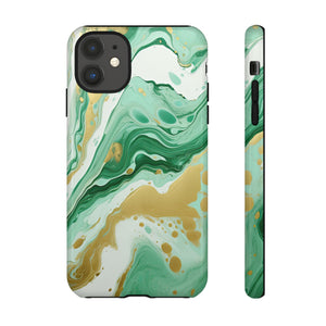Emerald Gold Marble - Tough Guard Apple iPhone Case