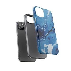 Blue Ocean Wave Marble - Tough Guard Apple iPhone Case