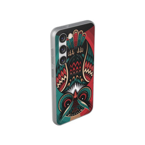 Majestic Haida Native American Owl - Flexi Case Samsung Galaxy Case