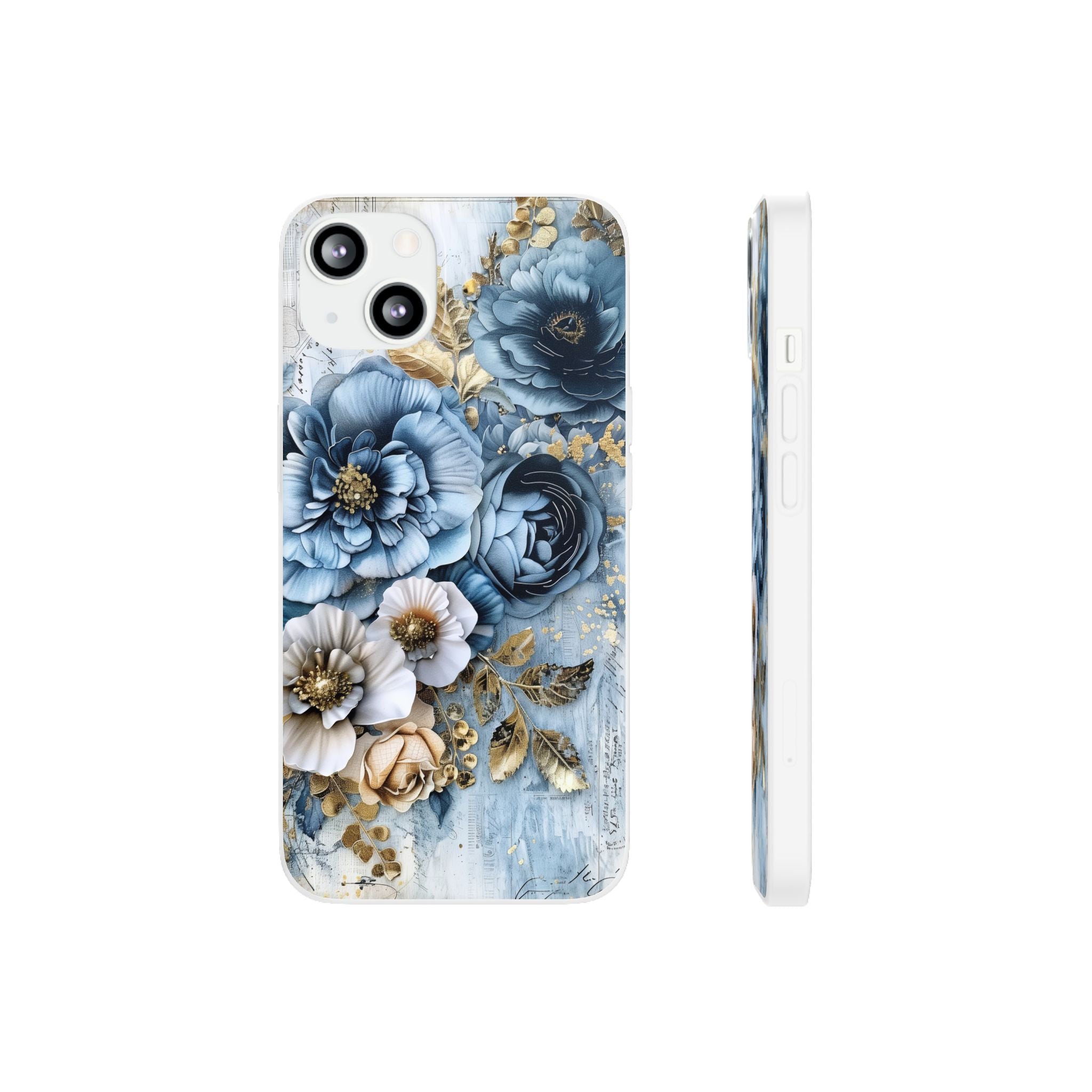Blooming Blue Floral Bouquet Flexi Case - Apple iPhone Case