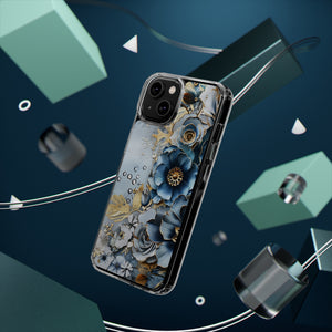 Blooming Blue Floral Bouquet - Crystal Guard Durable Apple iPhone Case