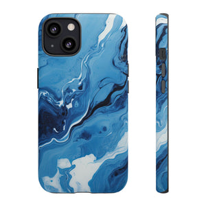 Blue Ocean Wave Marble - Tough Guard Apple iPhone Case