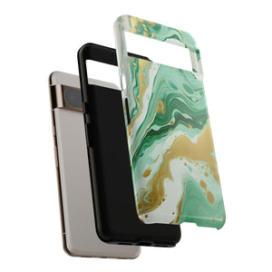 Emerald Gold Marble - Tough Guard Google Pixel Case
