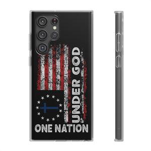 One Nation Under God American Flag - Flexi Case Samsung Galaxy Case