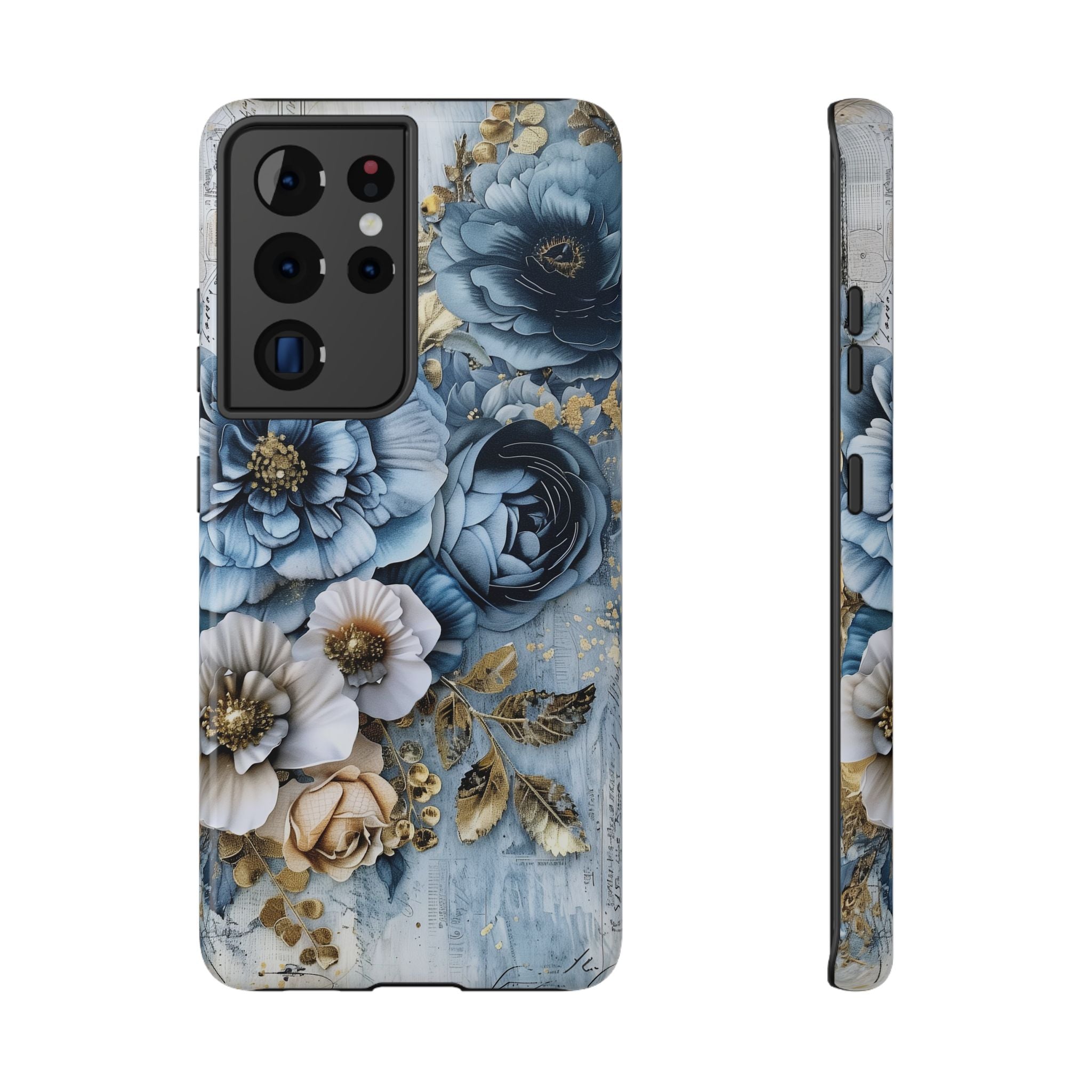 Blooming Blue Floral Bouquet - Impact Guard Apple iPhone Case