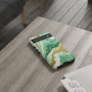 Emerald Gold Marble - Tough Guard Google Pixel Case