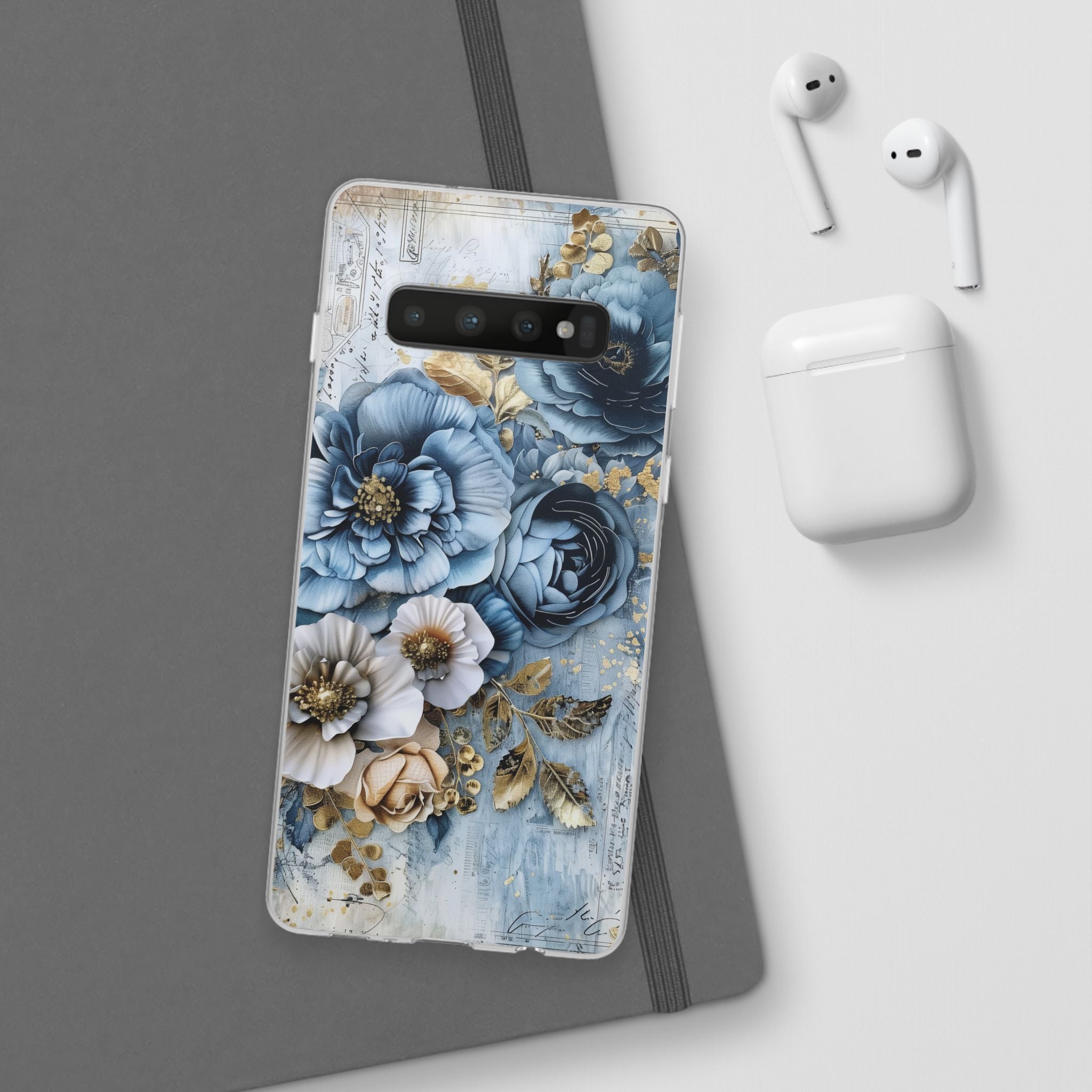 Blooming Blue Floral Bouquet Flexi Case - Samsung Galaxy Case