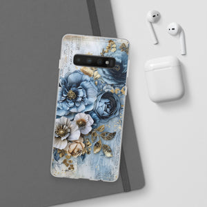 Blooming Blue Floral Bouquet Flexi Case - Samsung Galaxy Case