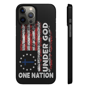 One Nation Under God American Flag - Snap Case Apple iPhone Case