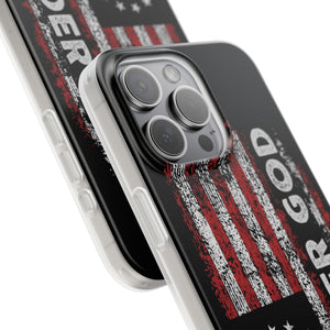 One Nation Under God American Flag - Flexi Case Apple iPhone Case