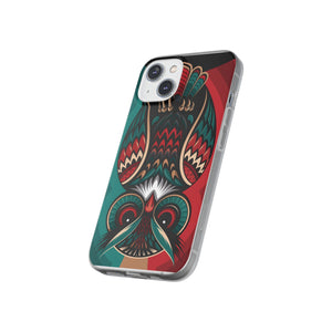 Majestic Haida Native American Owl - Flexi Case Apple iPhone Case