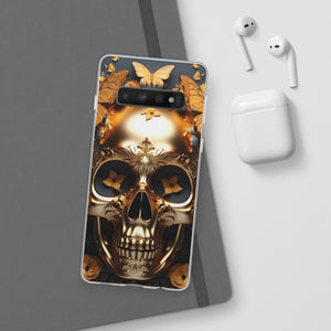 Golden Skull Floral Armor Flexi Case - Samsung Galaxy Case