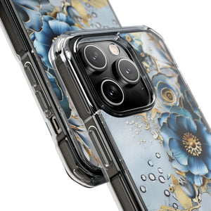 Blooming Blue Floral Bouquet - Magnetic Crystal Guard Apple iPhone Case