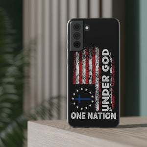 One Nation Under God American Flag - Flexi Case Samsung Galaxy Case