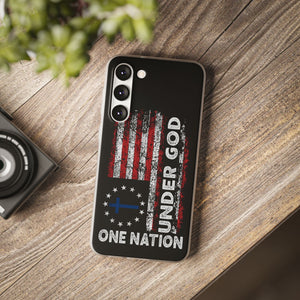 One Nation Under God American Flag - Flexi Case Samsung Galaxy Case
