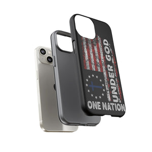 One Nation Under God American Flag - Tough Guard Apple iPhone Case