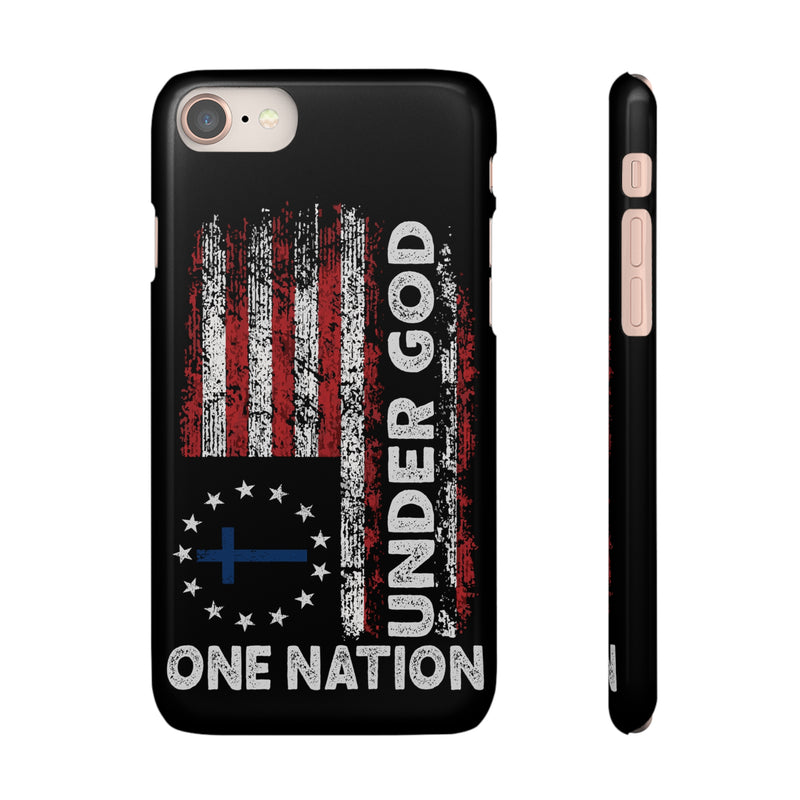 One Nation Under God American Flag - Snap Case Apple iPhone Case