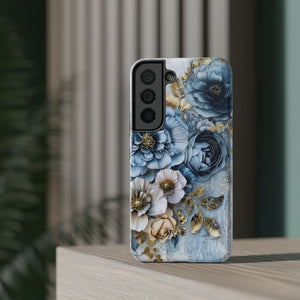Blooming Blue Floral Bouquet - Impact Guard Apple iPhone Case