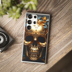 Golden Skull Floral & Butterflies Flexi Case - Samsung Galaxy Case