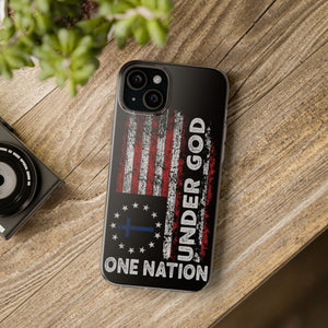One Nation Under God American Flag - Flexi Case Apple iPhone Case
