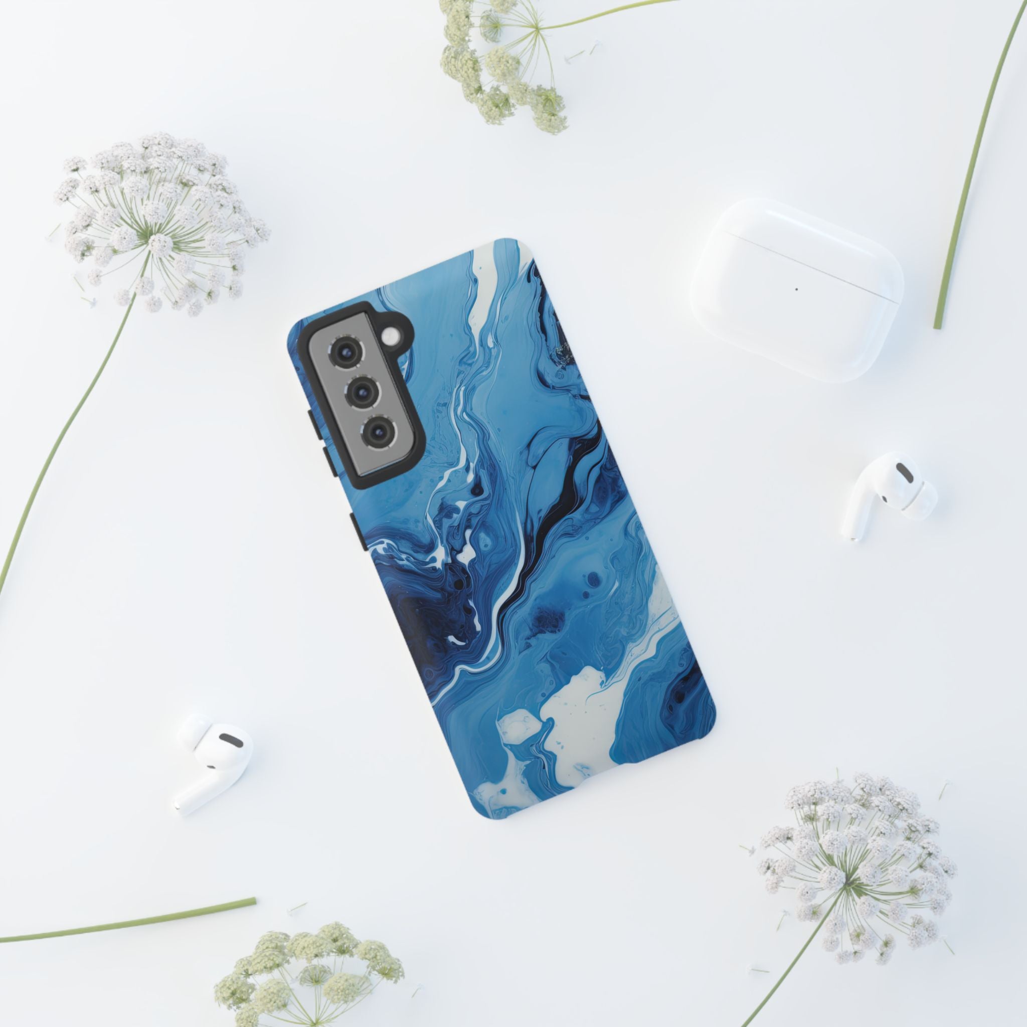 Blue Ocean Wave Marble - Tough Guard Samsung Galaxy Case