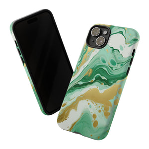 Emerald Gold Marble - Tough Guard Apple iPhone Case