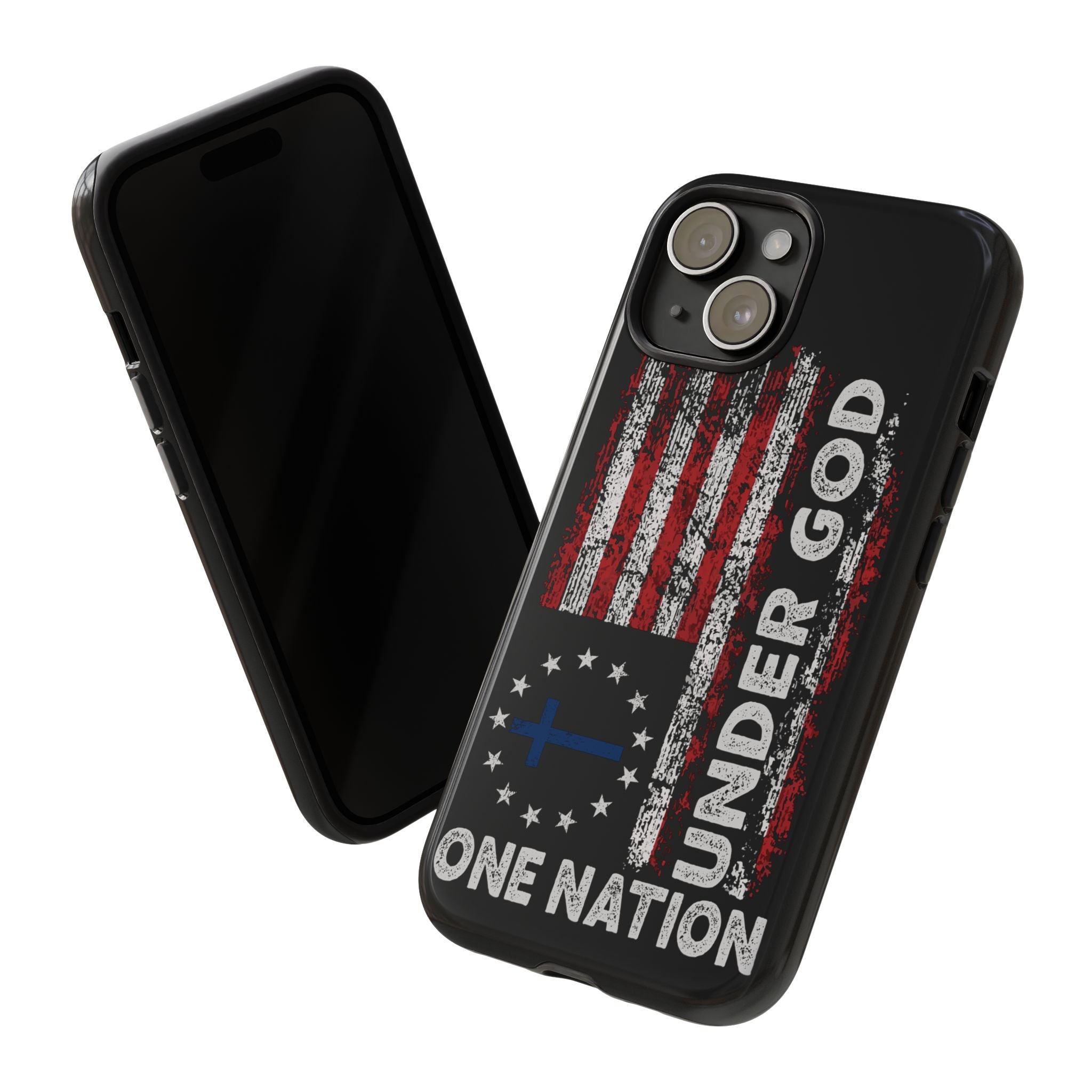 One Nation Under God American Flag - Tough Guard Apple iPhone Case