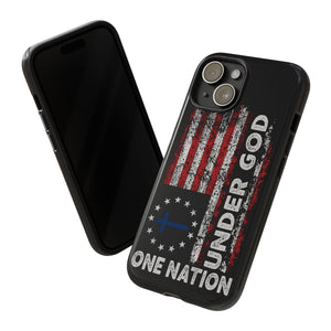 One Nation Under God American Flag - Tough Guard Apple iPhone Case