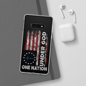 One Nation Under God American Flag - Flexi Case Samsung Galaxy Case