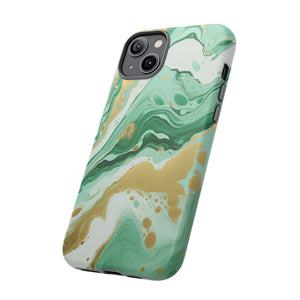 Emerald Gold Marble - Tough Guard Apple iPhone Case