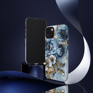 Blooming Blue Floral Bouquet - Tough Guard Apple iPhone Case