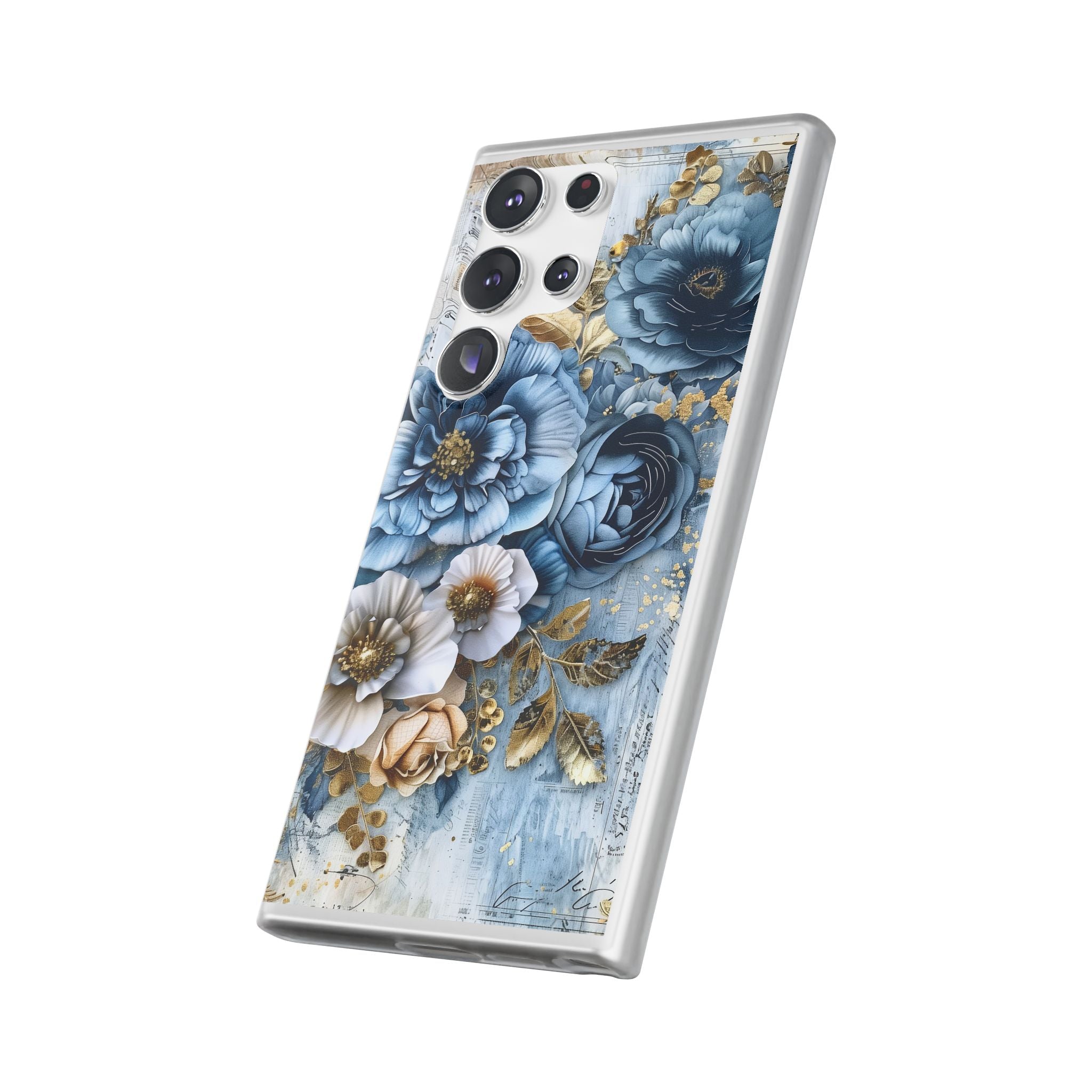 Blooming Blue Floral Bouquet Flexi Case - Samsung Galaxy Case